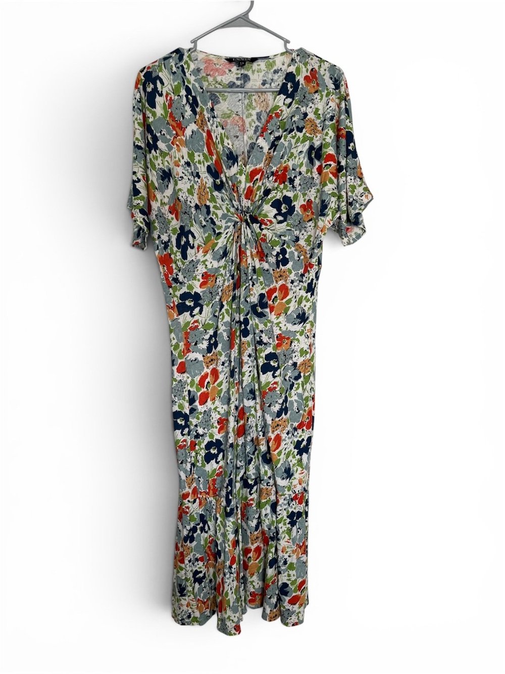 Lauren Ralph Lauren SzL Floral Rouched Front Midi Dress in Navy, Olive, Rust